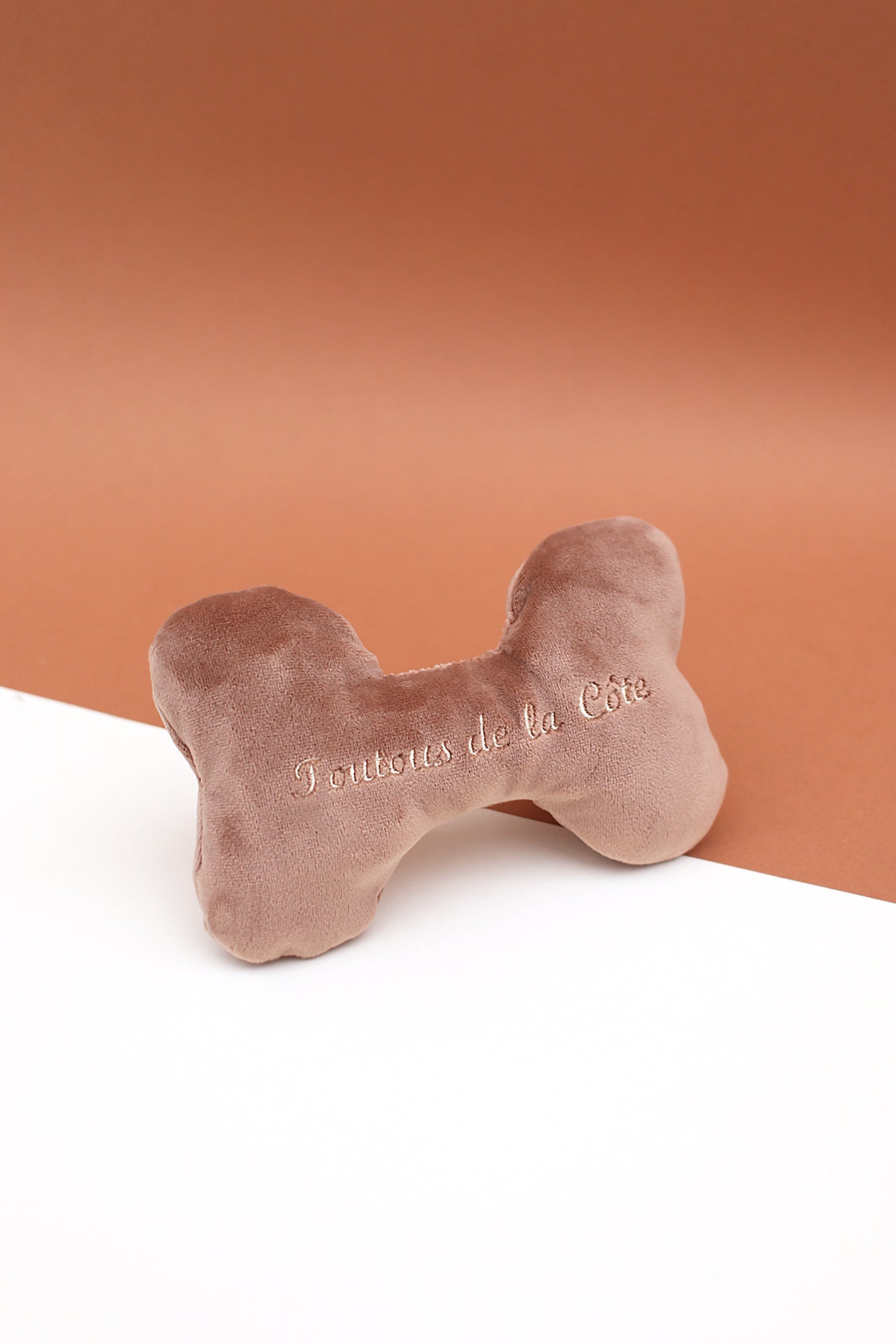 Jouet os brodé pour box chien Pretty Pet Box, jouet adapté aux petits chiens inclus dans une box chien, livraison rapide, sans abonnement